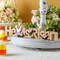He is Risen Table Top Decoration Easter Resin Table Sign Cross Dove Flowers Easter Table Decor Easter Centerpieces for Table Top Easter Decorations for Home Dining Room Spring (Natural)